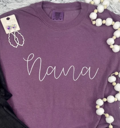 Nana Embroidered T- Shirt | S-3X