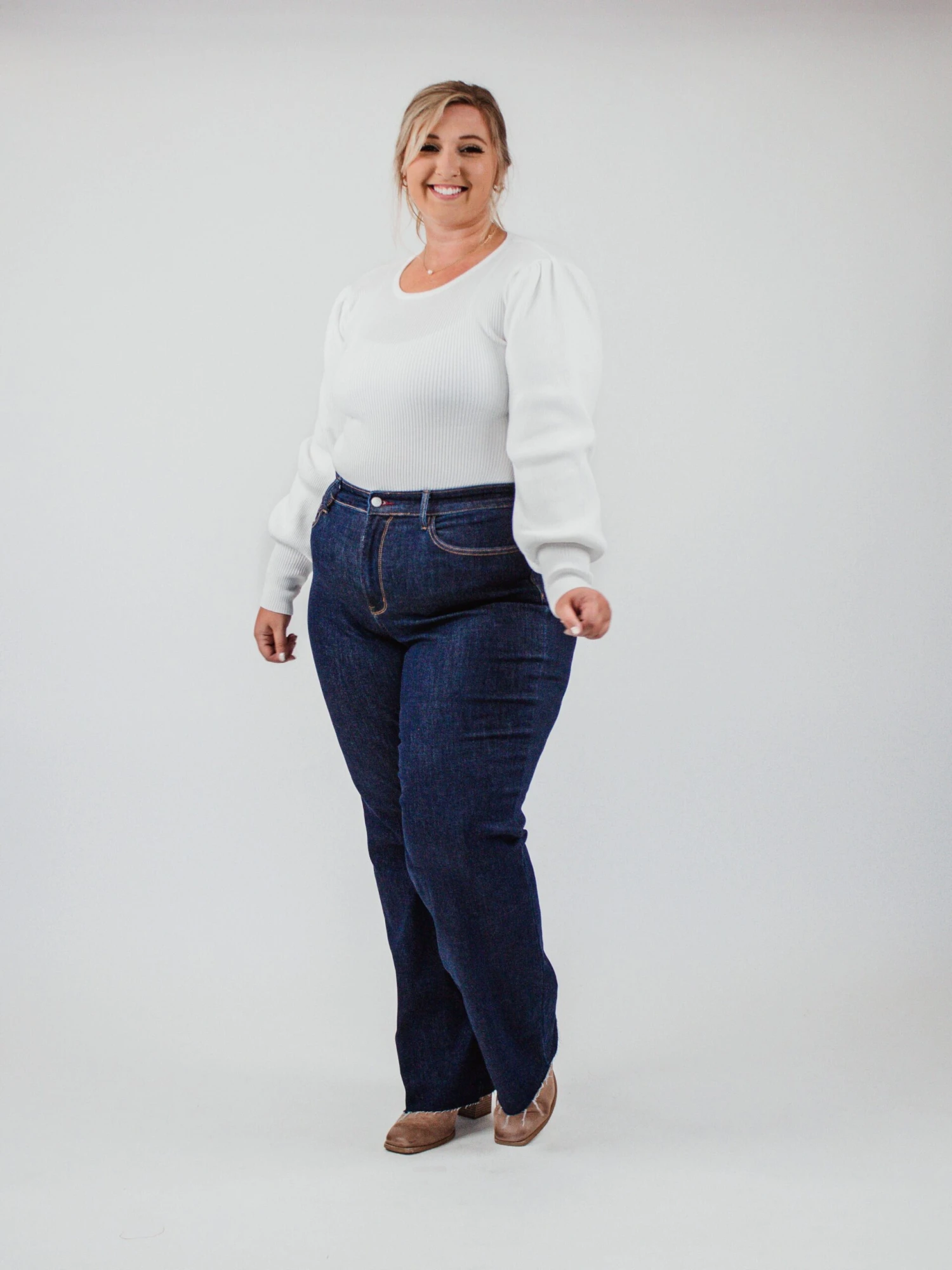 Judy Blue High Waist Vintage Raw Hem Straight Leg Jeans | 0-24