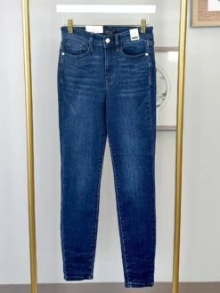 Judy Blue Mid Rise Classic Crinkle Ankle Detail Skinny Jean | 0 - 24