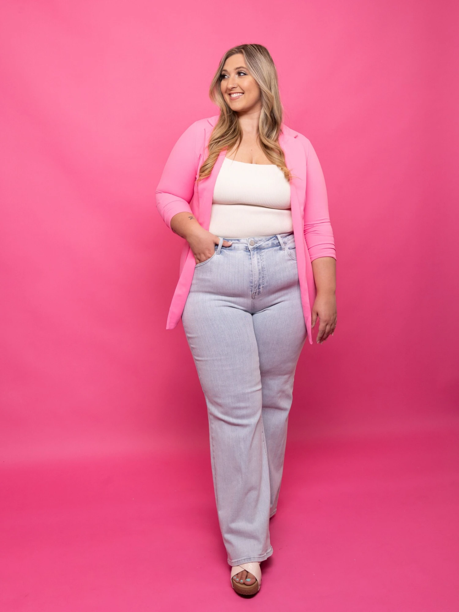 Square Neck Sleeveless Ribbed Bodysuit | S-L *Final Sale* - Image 4