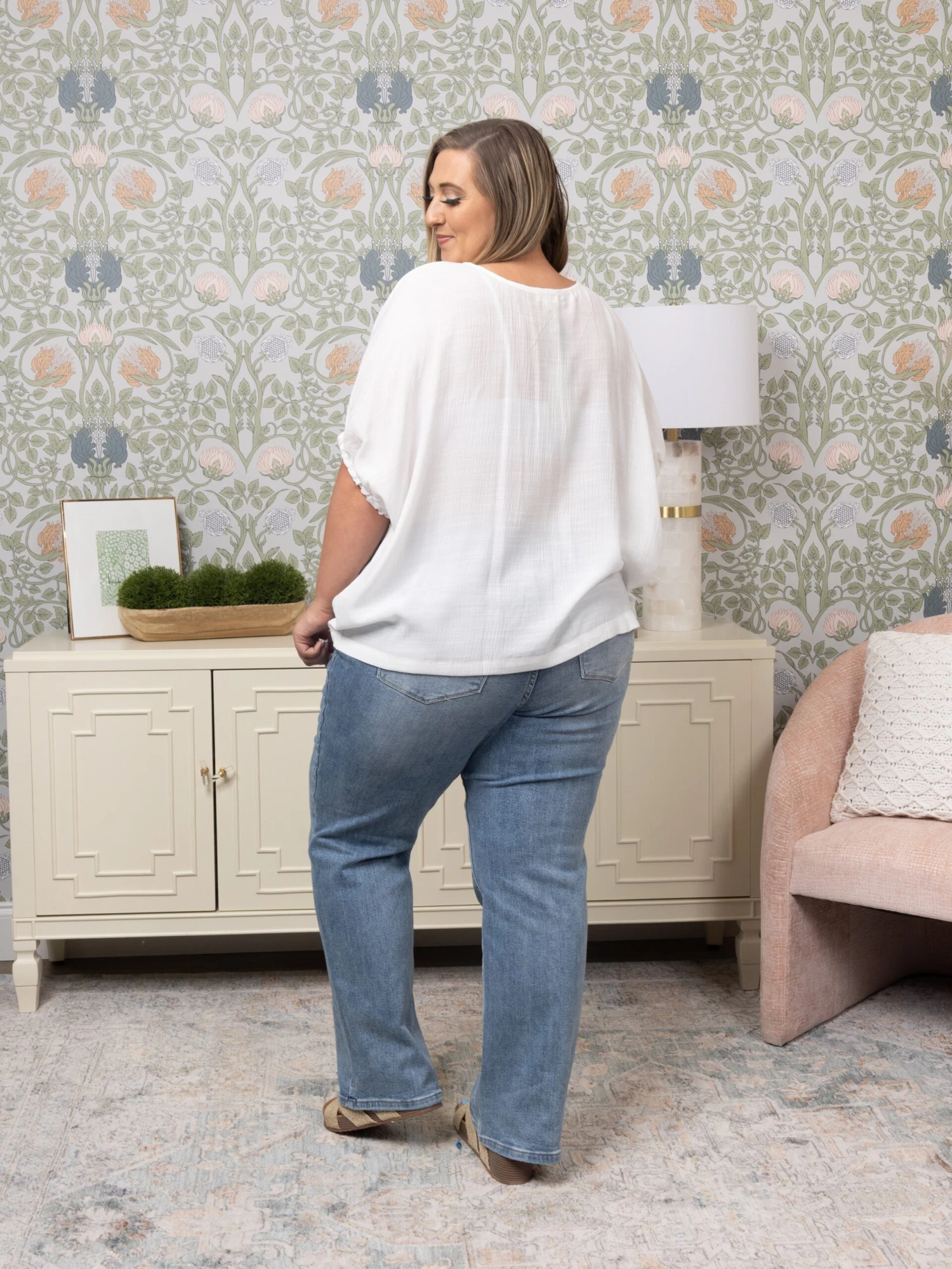 Judy Blue High Waist Front Yoke Retro Wide Leg Jeans | 0 - 24 - Image 5