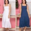 Smocked Bodice Maxi Dress | S - L