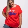 French TerryOh My Stars Letter Top | S - 3XL Americana