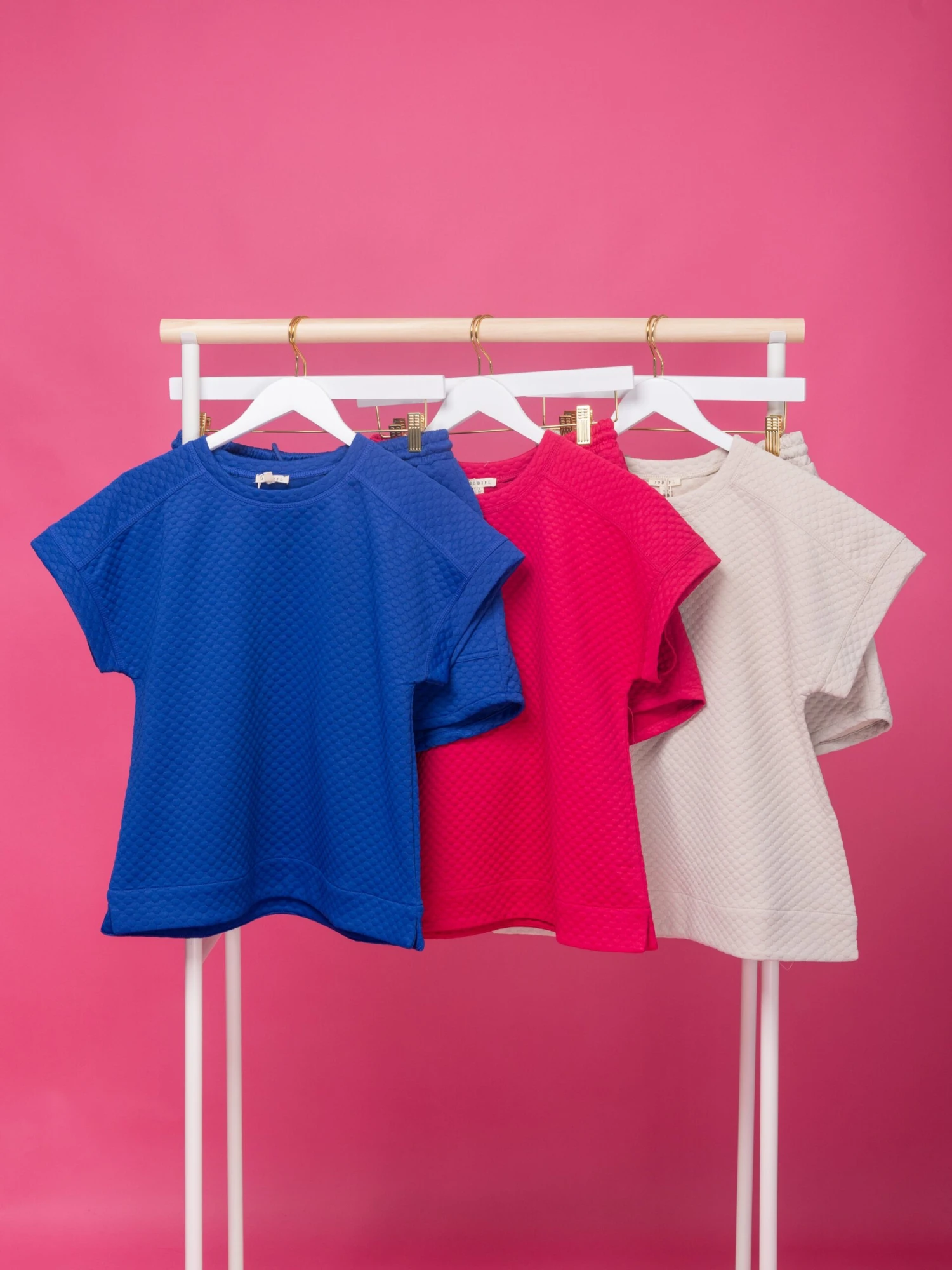 Embossed Short Sleeve Top | S - 3X Set W/ Sku53563