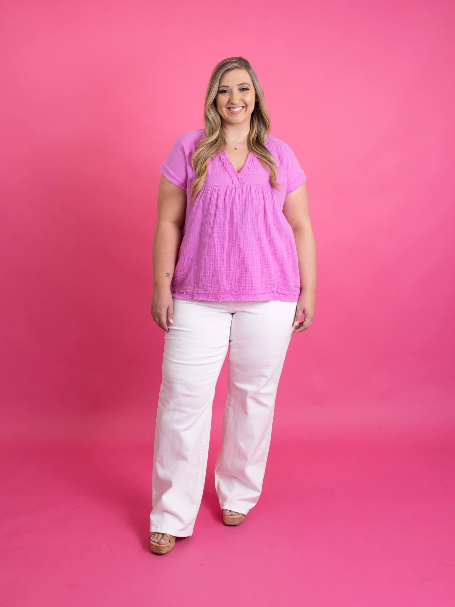 Judy Blue High Waist Braided Waist Band Wide Leg Jeans | 0-24 - Image 5