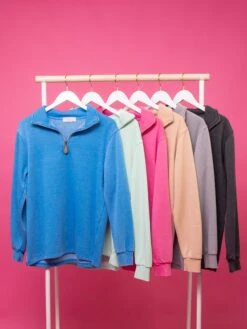 The "Lived- In" Garment Washed 1/4 Zip Sweatshirt | S - 3XL