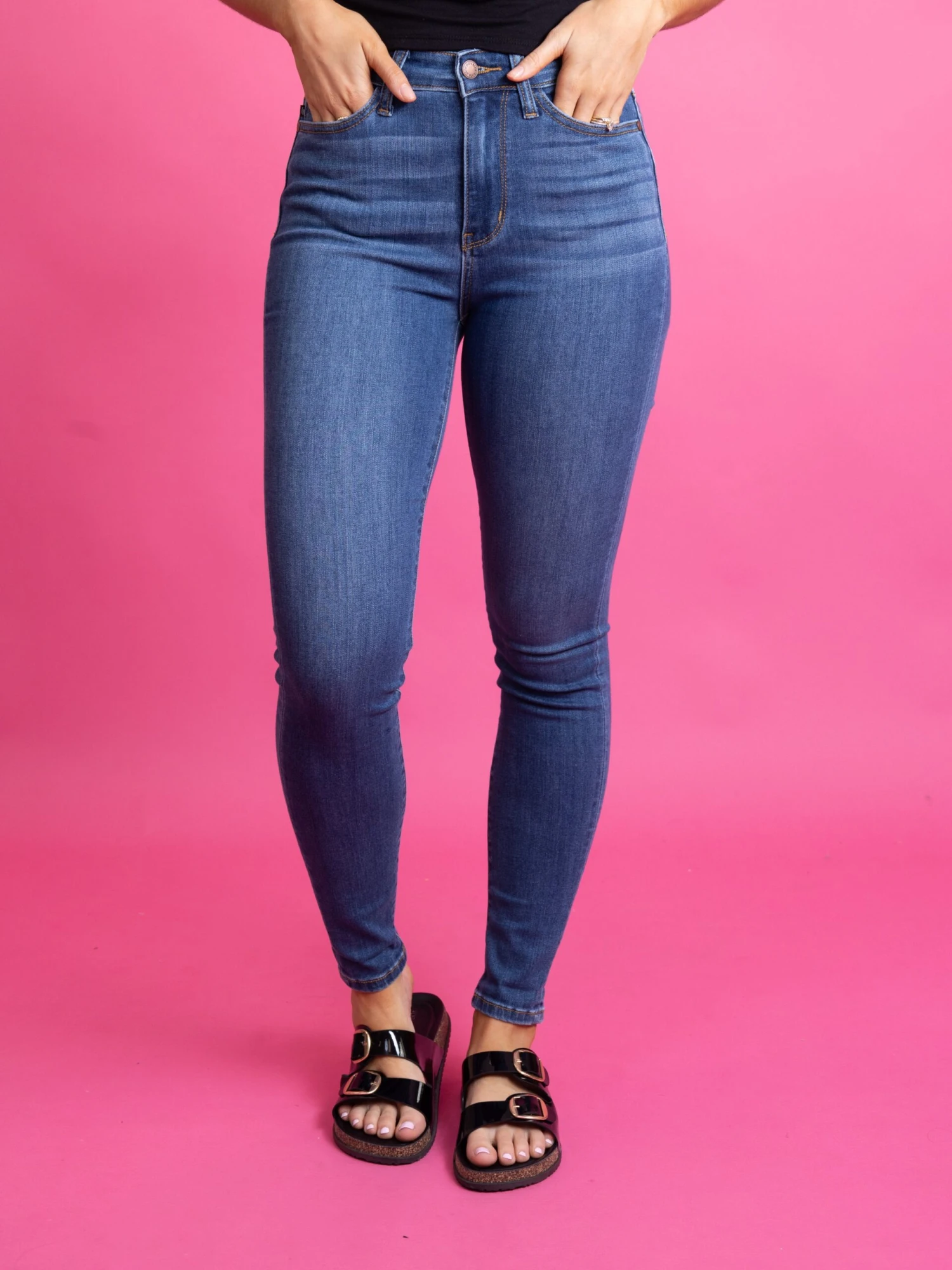 Judy Blue High Waist Cuffed Hem Skinny Jeans| 0-24 - Image 2