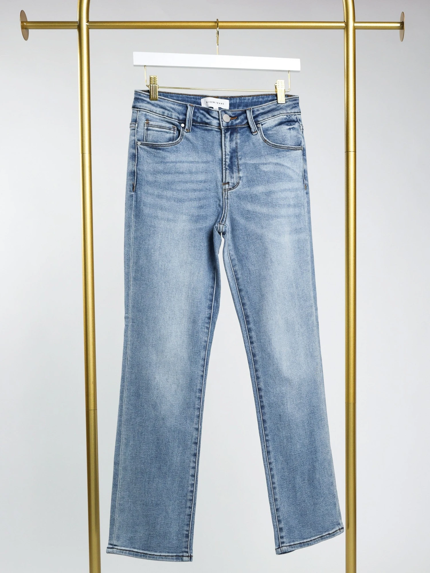 Risen Mid Rise Slim Straight Ankle Length Jeans | 0 - 3X