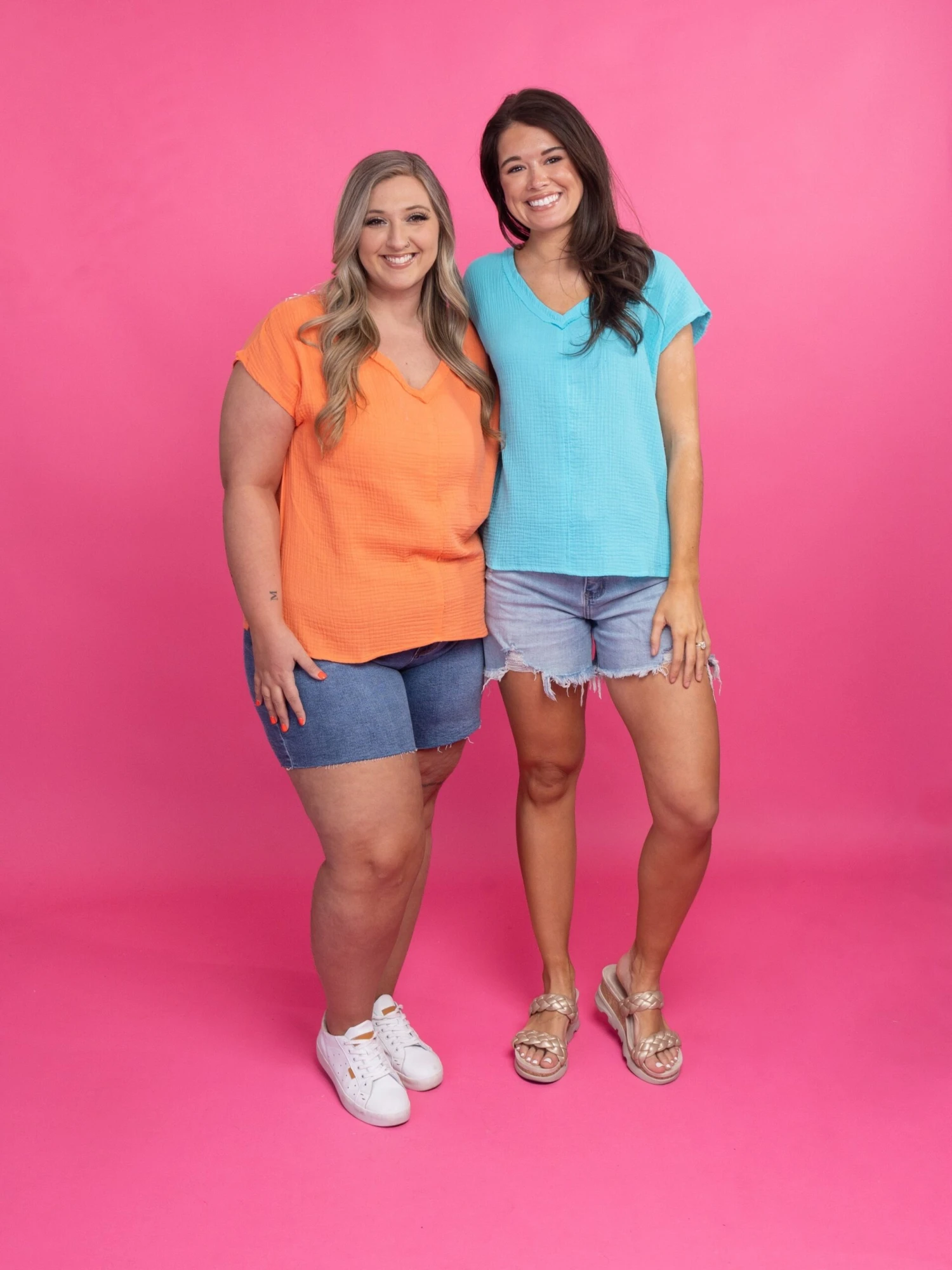 V-Neck Short Sleeve Gauze Top | S - 3XL - Image 6