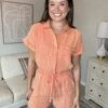 Button Up Waist Tie Romper| S-3XL *Final Sale*