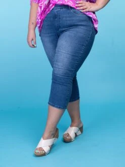 Judy Blue High Waist Cool Denim Pull On Capri | 0 - 24