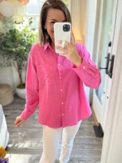 Button Down Shirt Top | S - 3X