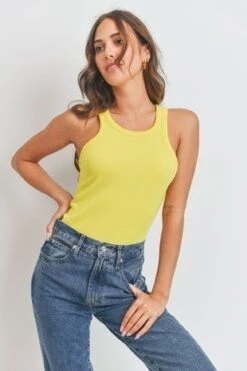 Scoop Neck Sleeveless Rib Knit Tank Top *Final Sale*