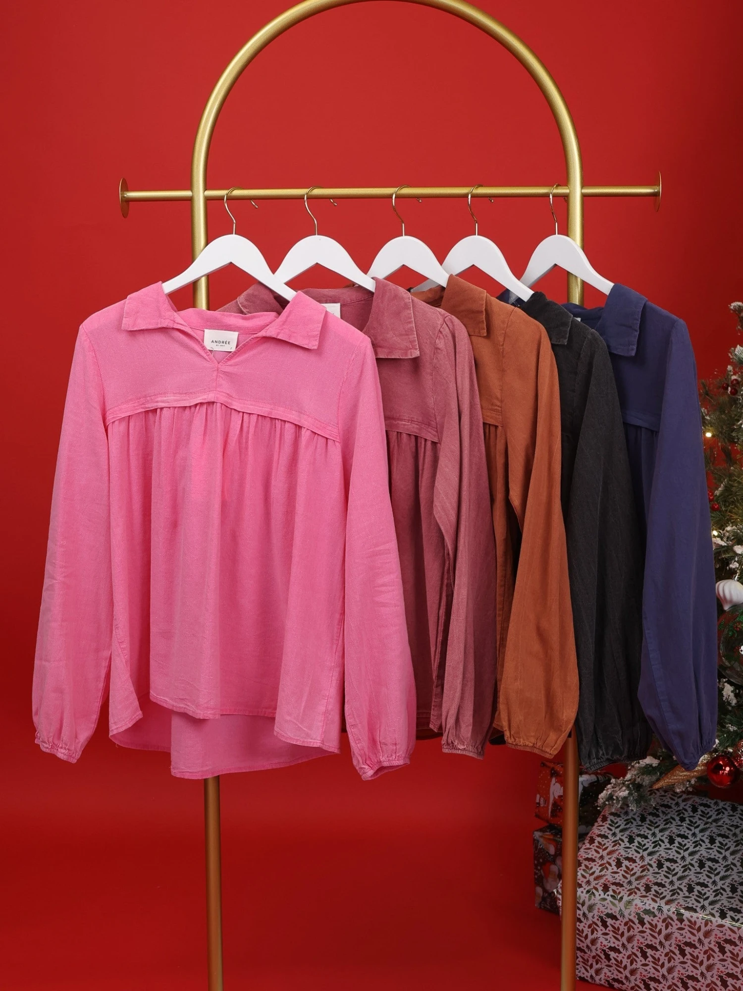 Washed Long Sleeve V Neck Babydoll Top | S-3X - Image 2