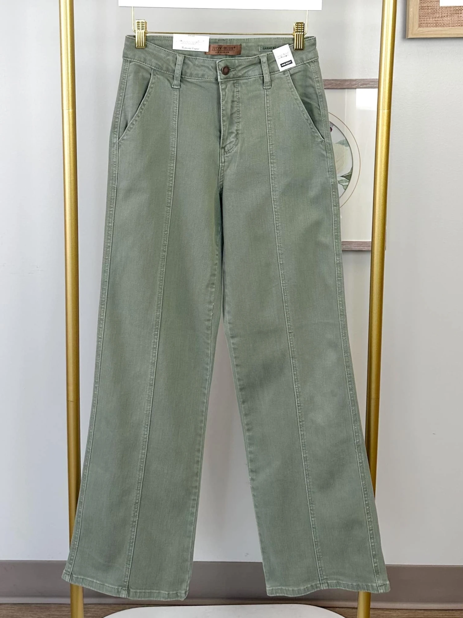 Judy Blue High Waist Garment Dyed Front Seam Straight Jean | 0 - 24