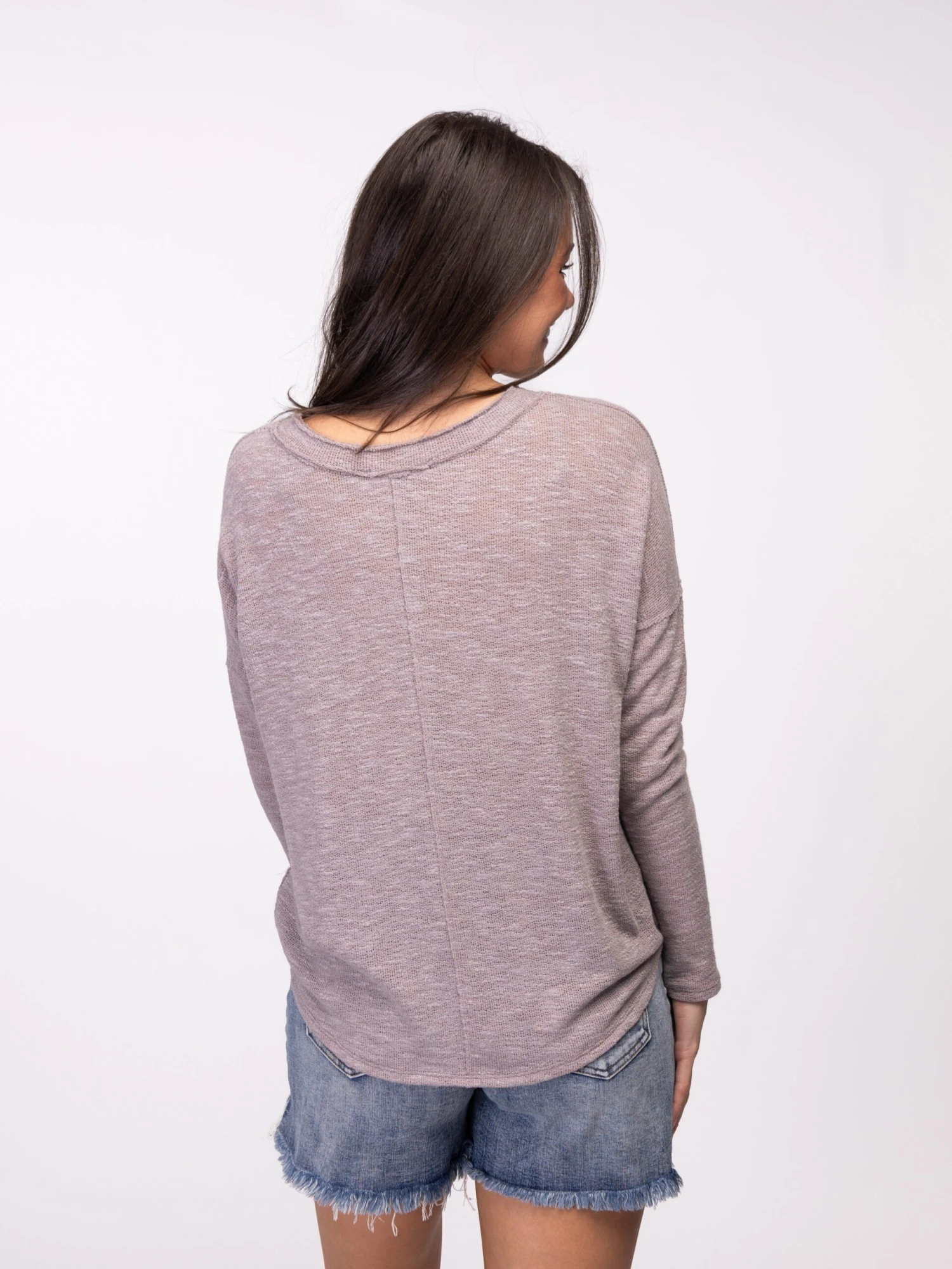 V Neck Long Sleeve Relaxed Top | S-L - Image 5