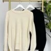 Ribbed Long Sleeve Sweater | S-L