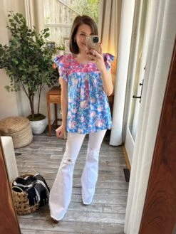 Short Sleeve Embroidered Top | S - 3X *Final Sale*