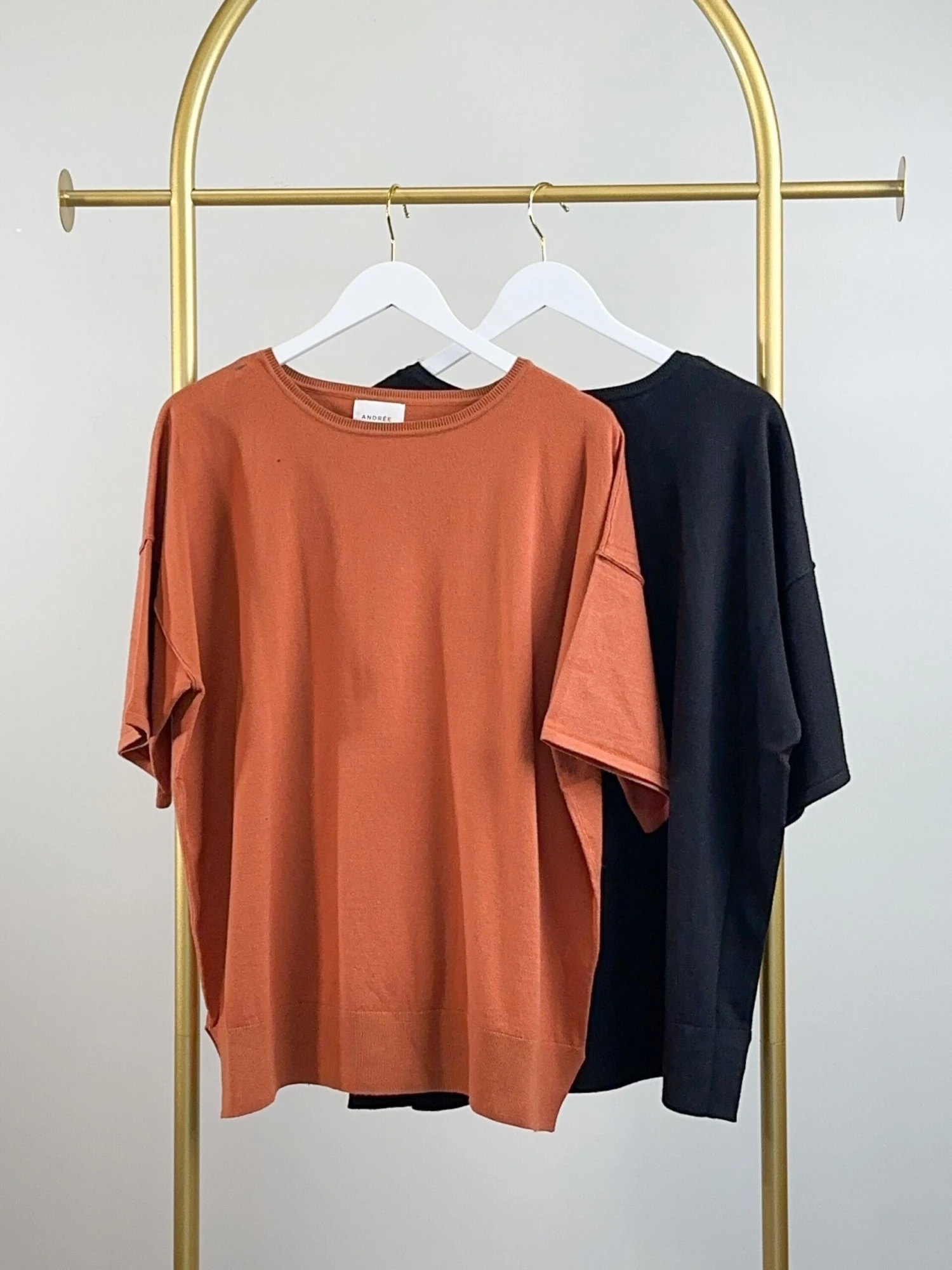 Oversized Short Sleeve Round Neck Knit Top W/ Side Slits | S - 3X