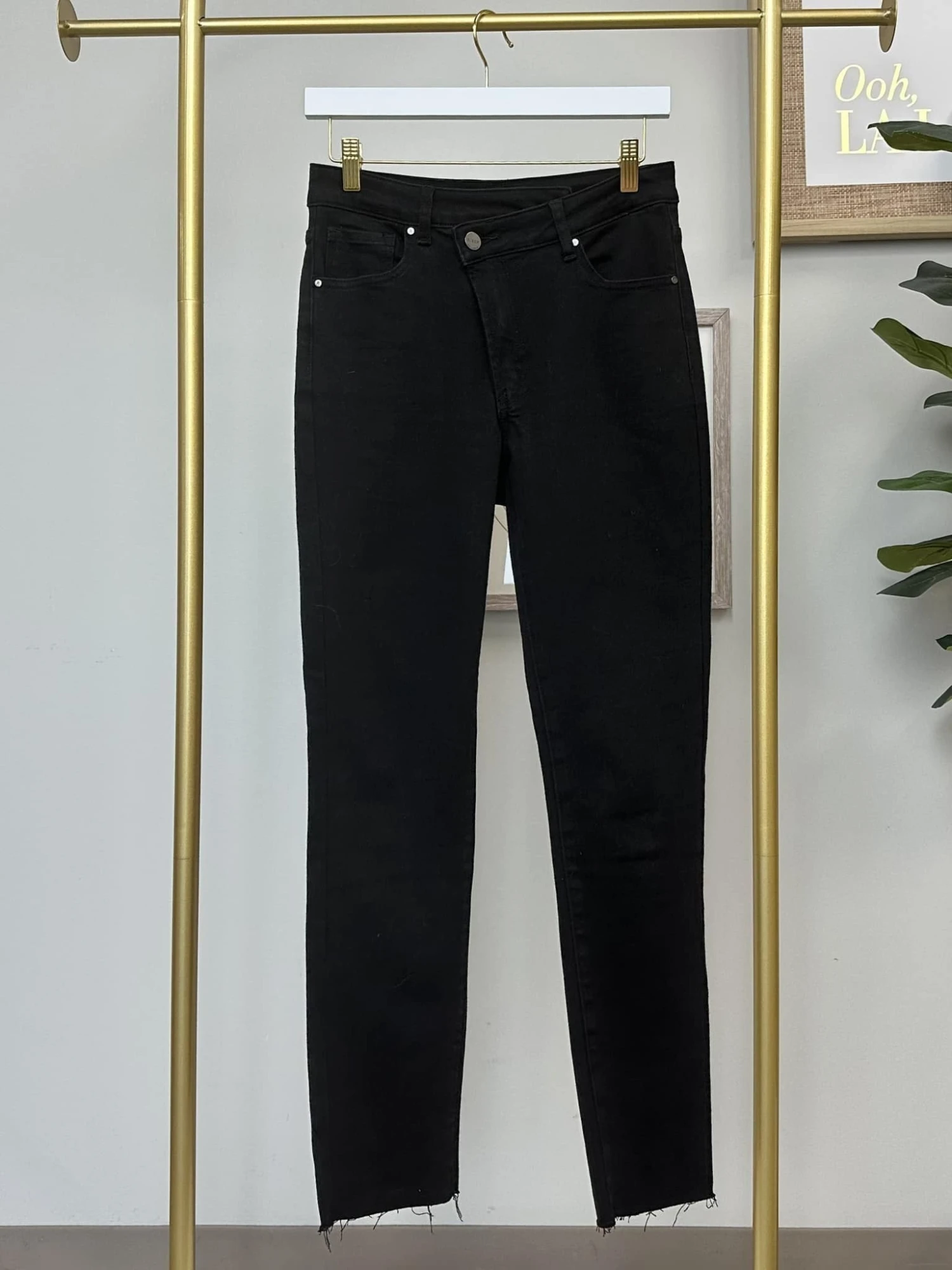 Risen High Rise Cross Over Ankle Skinny Jeans| 1-3X