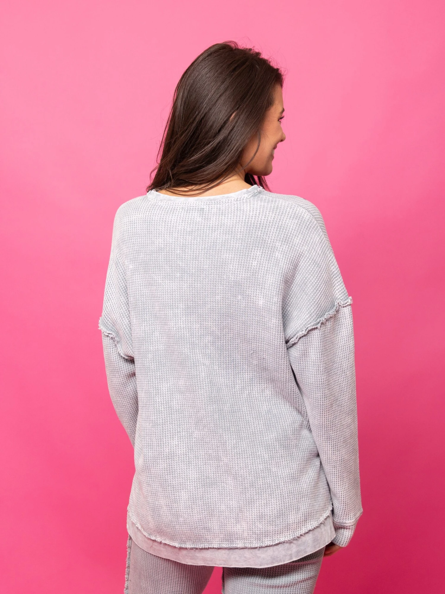 Thermal Washed Button Down Top | S - 3X Set W/ Sku50317 - Image 5