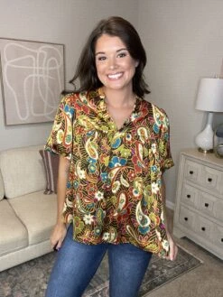 Short Sleeve Printed Top | S - L