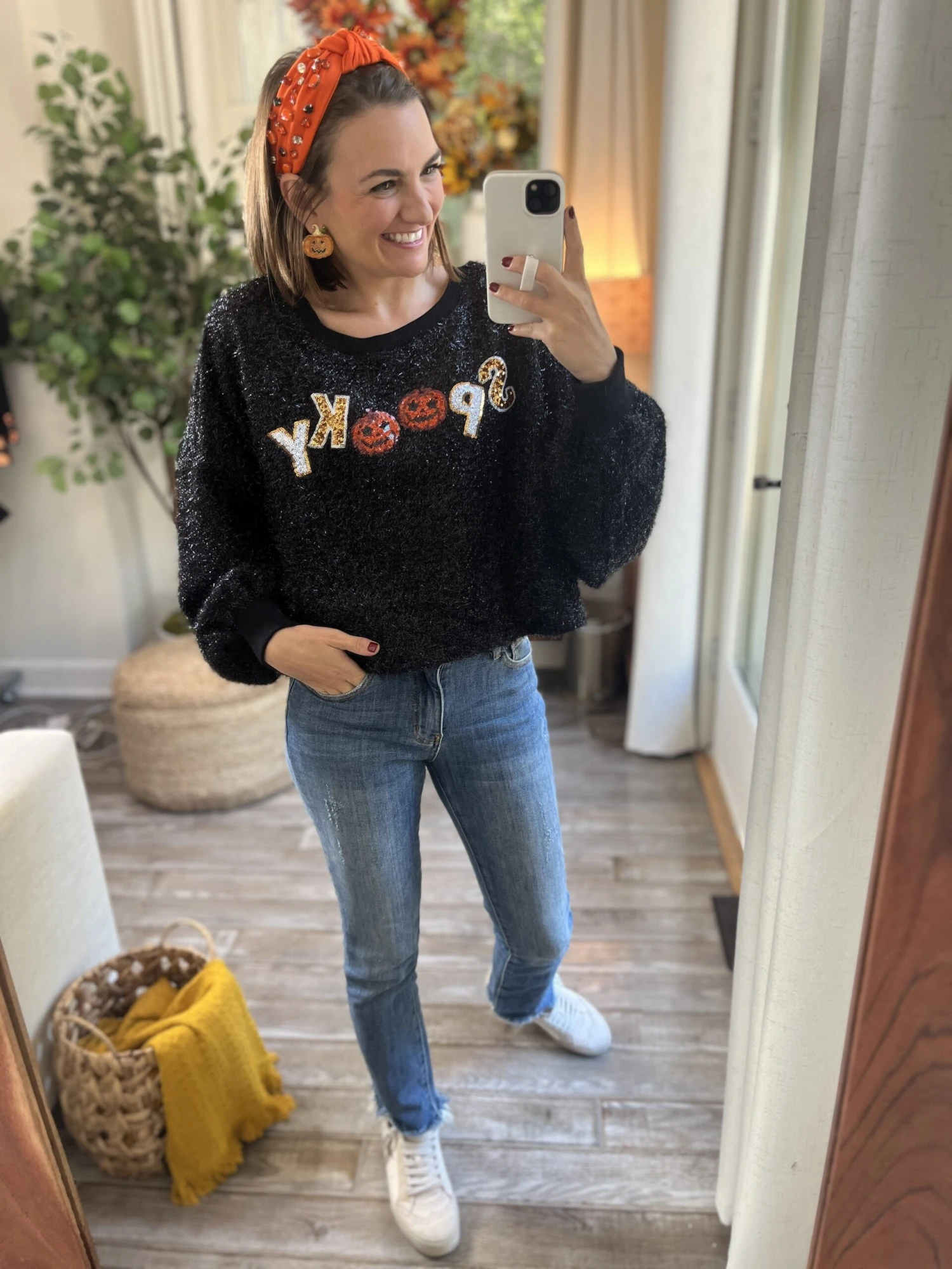 Sequined Spooky Hairy Knit Top | S - L