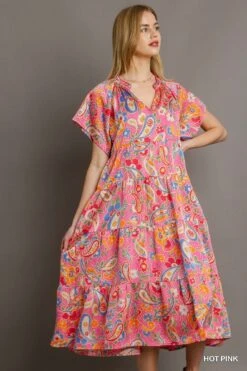 Satin Paisley Maxi Dress | S - L