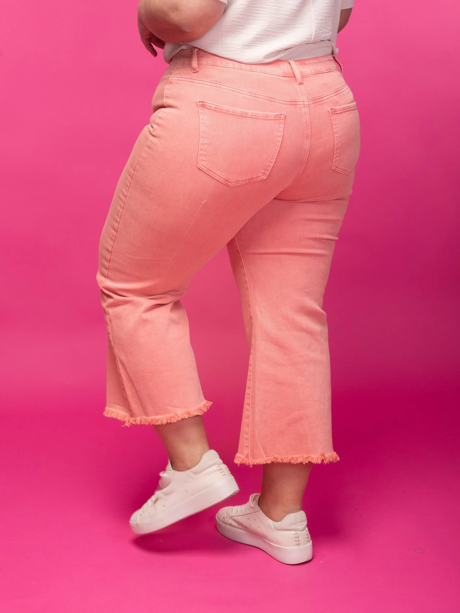 Zenana Acid Washed High Waist Frayed Hem Straight Leg Pants | S - XL - Image 6