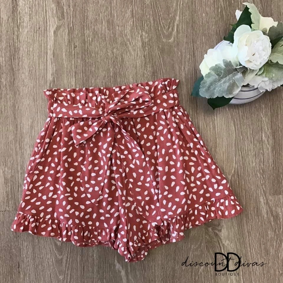 Saturday Afternoon Ruffled Hem Shorts *Final Sale*
